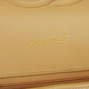 Chanel Half-Moon Flap Bag Beige Quilted Lambskin 24K Gold-Plated Hardware