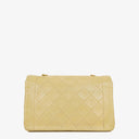 Chanel Half-Moon Flap Bag Beige Quilted Lambskin 24K Gold-Plated Hardware