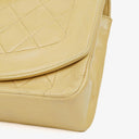 Chanel Half-Moon Flap Bag Beige Quilted Lambskin 24K Gold-Plated Hardware