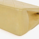 Chanel Half-Moon Flap Bag Beige Quilted Lambskin 24K Gold-Plated Hardware