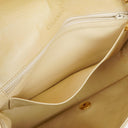 Chanel Half-Moon Flap Bag Beige Quilted Lambskin 24K Gold-Plated Hardware