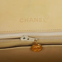 Chanel Half-Moon Flap Bag Beige Quilted Lambskin 24K Gold-Plated Hardware