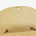 Chanel Half-Moon Flap Bag Beige Quilted Lambskin 24K Gold-Plated Hardware