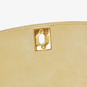 Chanel Half-Moon Flap Bag Beige Quilted Lambskin 24K Gold-Plated Hardware