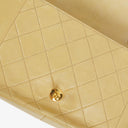 Chanel Half-Moon Flap Bag Beige Quilted Lambskin 24K Gold-Plated Hardware