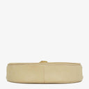 Chanel Half-Moon Flap Bag In Beige Quilted Lambskin