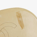 Chanel Half-Moon Flap Bag In Beige Quilted Lambskin
