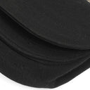 Sac à rabat demi-lune Chanel en jersey matelassé noir avec ferrures plaquées or 24K