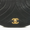 Chanel Half-Moon In Black Quilted Lambskin With 24K Gold-Plated Hardware
