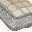 Chanel Large Ice Cube Flap Bag Mirrored Vinyl And Silver Metallic Leather With Silver-Tone Hardware