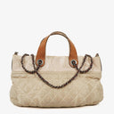 Chanel In The Mix Leather Large Tote Beige