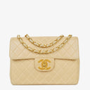 Chanel Jumbo CC Classic Single Flap Bag Beige Quilted Lambskin 24K Gold-Plated Hardware