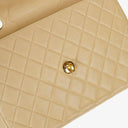 Chanel Jumbo CC Classic Single Flap Bag Beige Quilted Lambskin 24K Gold-Plated Hardware