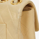 Chanel Jumbo CC Classic Single Flap Bag Beige Quilted Lambskin 24K Gold-Plated Hardware