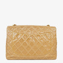 Chanel Jumbo CC Classic Single Flap Bag Beige Quilted Patent Leather 24K Gold-Plated Hardware