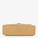 Chanel Jumbo CC Classic Single Flap Bag Beige Quilted Patent Leather 24K Gold-Plated Hardware