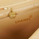 Chanel Jumbo CC Classic Single Flap Bag Beige Quilted Patent Leather 24K Gold-Plated Hardware