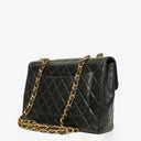 Chanel Jumbo CC Classic Single Flap Bag Black Quilted Lambskin 24K Gold-Plated Hardware