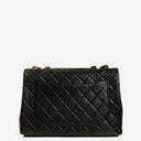 Chanel Jumbo CC Classic Single Flap Bag Black Quilted Lambskin 24K Gold-Plated Hardware