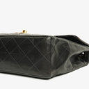Chanel Jumbo CC Classic Single Flap Bag Black Quilted Lambskin 24K Gold-Plated Hardware