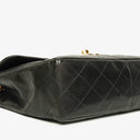 Chanel Jumbo CC Classic Single Flap Bag Black Quilted Lambskin 24K Gold-Plated Hardware