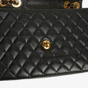 Chanel Jumbo CC Classic Single Flap Bag Black Quilted Lambskin 24K Gold-Plated Hardware