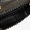 Chanel Jumbo CC Classic Single Flap Maxi Logo Bag Black Quilted Lambskin 24K Gold-Plated Hardware