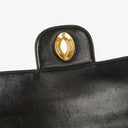 Chanel Jumbo CC Classic Single Flap Maxi Logo Bag Black Quilted Lambskin 24K Gold-Plated Hardware