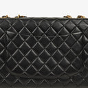 Chanel Jumbo CC Classic Single Flap Maxi Logo Bag Black Quilted Lambskin 24K Gold-Plated Hardware
