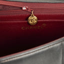 Chanel Jumbo CC Vertical Black Quilted Lamabskin Flap Bag 24K Gold-Plated Hardware