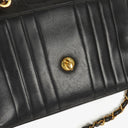Chanel Jumbo CC Vertical Black Quilted Lamabskin Flap Bag 24K Gold-Plated Hardware