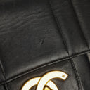 Chanel Jumbo CC Vertical Black Quilted Lamabskin Flap Bag 24K Gold-Plated Hardware