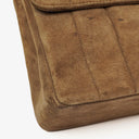 Chanel Jumbo CC Vertical Quilted Suede Flap Bag 24K Gold-Plated Hardware
