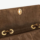 Chanel Jumbo CC Vertical Quilted Suede Flap Bag 24K Gold-Plated Hardware