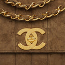 Chanel Jumbo CC Vertical Quilted Suede Flap Bag 24K Gold-Plated Hardware