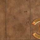 Chanel Jumbo CC Vertical Quilted Suede Flap Bag 24K Gold-Plated Hardware