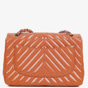 Chanel Jumbo Classic Single Flap Bag Chevron Patent Quilted Leather With Silver-Tone Hardware