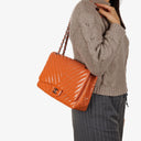 Chanel Jumbo Classic Single Flap Bag Chevron Patent Quilted Leather With Silver-Tone Hardware
