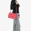 Chanel Jumbo Clasic Double Flap Patent Quilted Leather With Silver-tone Hardware