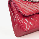 Chanel Jumbo Clasic Double Flap Patent Quilted Leather With Silver-tone Hardware
