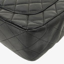 Chanel Jumbo Classic Black Quilted Leather Single Flap Bag With Silver - Tone Hardware
