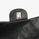 Chanel Jumbo Classic Black Quilted Leather Single Flap Bag With Silver - Tone Hardware