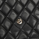 Chanel Jumbo Classic Black Quilted Leather Single Flap Bag With Silver - Tone Hardware