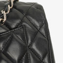 Chanel Jumbo Classic Black Quilted Leather Single Flap Bag With Silver - Tone Hardware