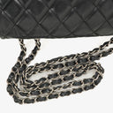 Chanel Jumbo Classic Black Quilted Leather Single Flap Bag With Silver - Tone Hardware