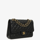 Chanel Jumbo Classic Double Flap Bag Black Quilted Caviar Gold-Tone Hardware
