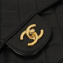 Chanel Jumbo Classic Double Flap Bag Black Quilted Caviar Gold-Tone Hardware