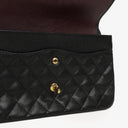 Chanel Jumbo Classic Double Flap Bag Black Quilted Caviar Gold-Tone Hardware