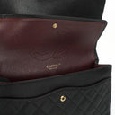 Chanel Jumbo Classic Black Quilted Caviar Double Flap Bag Gold Hardware