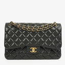 Chanel Jumbo Classic Double Flap Bag Black Quilted Lambskin With Golden-Tone Hardware
